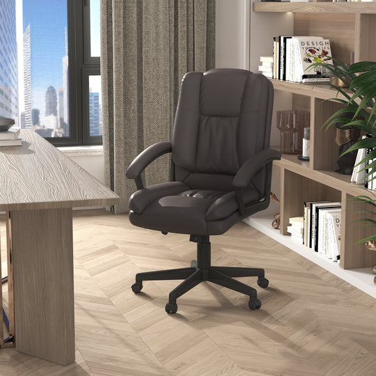 Faux leather mid-back office chair – image 2