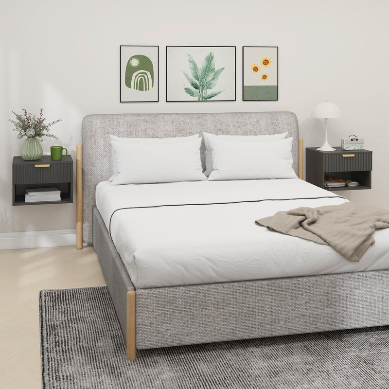 Fluted floating bedside tables – image 10