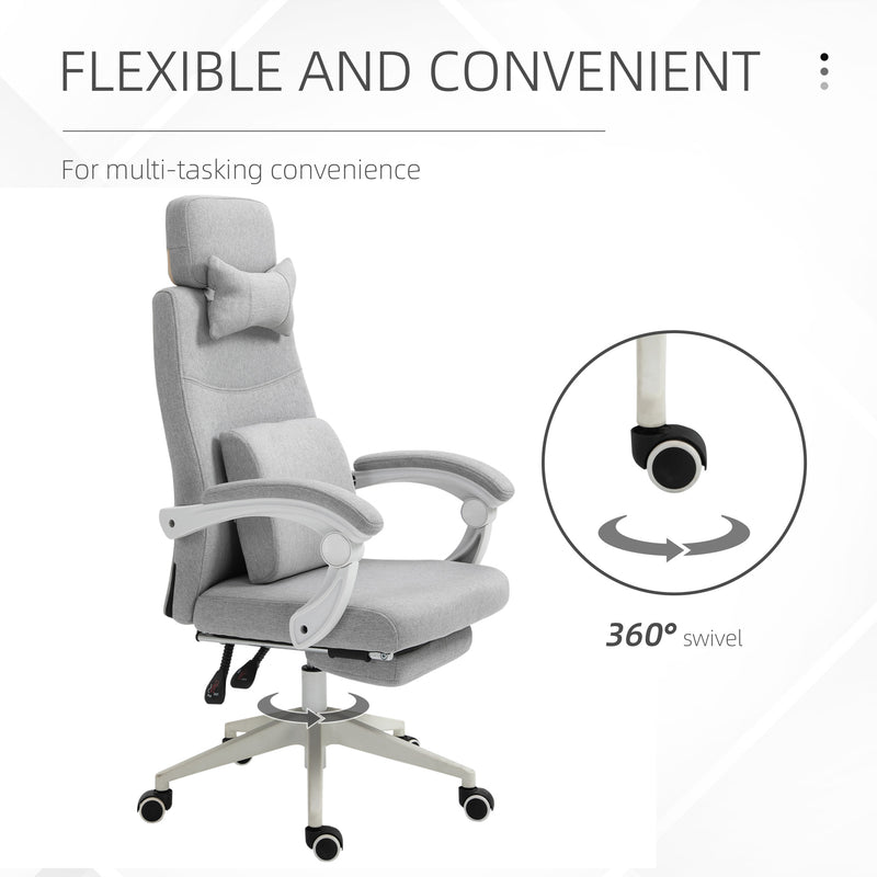 Reclining office chair with footrest – image 7