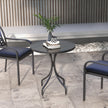 Black slatted steel table – image 9