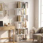 Industrial Freestanding Bookshelf, Storage Shelving Unit for Bedroom and Living Room
