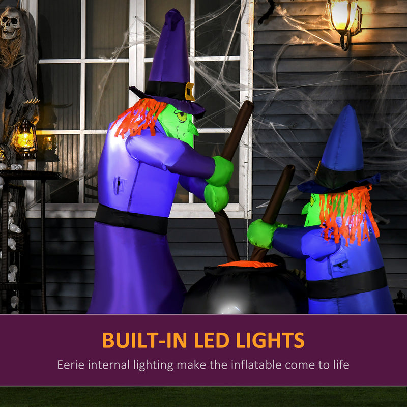 1.8m Inflatable Witches & Cauldron with LED Lights – image 4 of 9