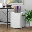 Lockable steel 3-drawer filing cabinet in white – image 2