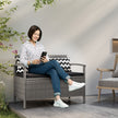 Outsunny 160L Storage Two-Seater Rattan Bench - Grey – view 10