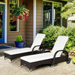 Brown rattan sun lounger set of 2 – image 9
