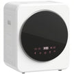 White 4 kg compact vented tumble dryer with touchscreen and stainless steel drum