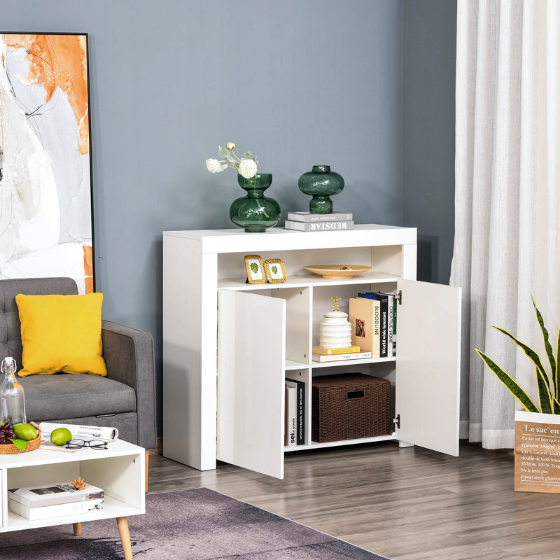 White LED high gloss sideboard – image 7