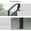 Black rattan garden bench – image 6