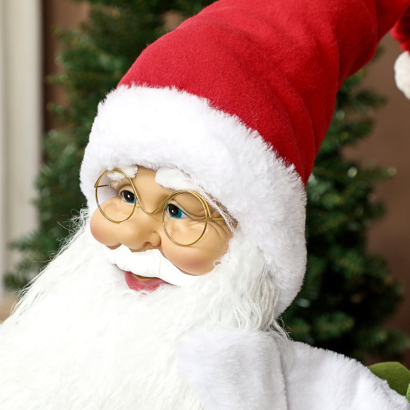 Close-up of Santa's face and beard