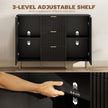 Fluted sideboard with 3 drawers – image 5