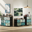 Wide 7-drawer fabric chest of drawers – image 8
