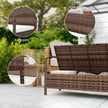 Outsunny 125L Storage Garden Bench, with Cushion - Brown – view 7