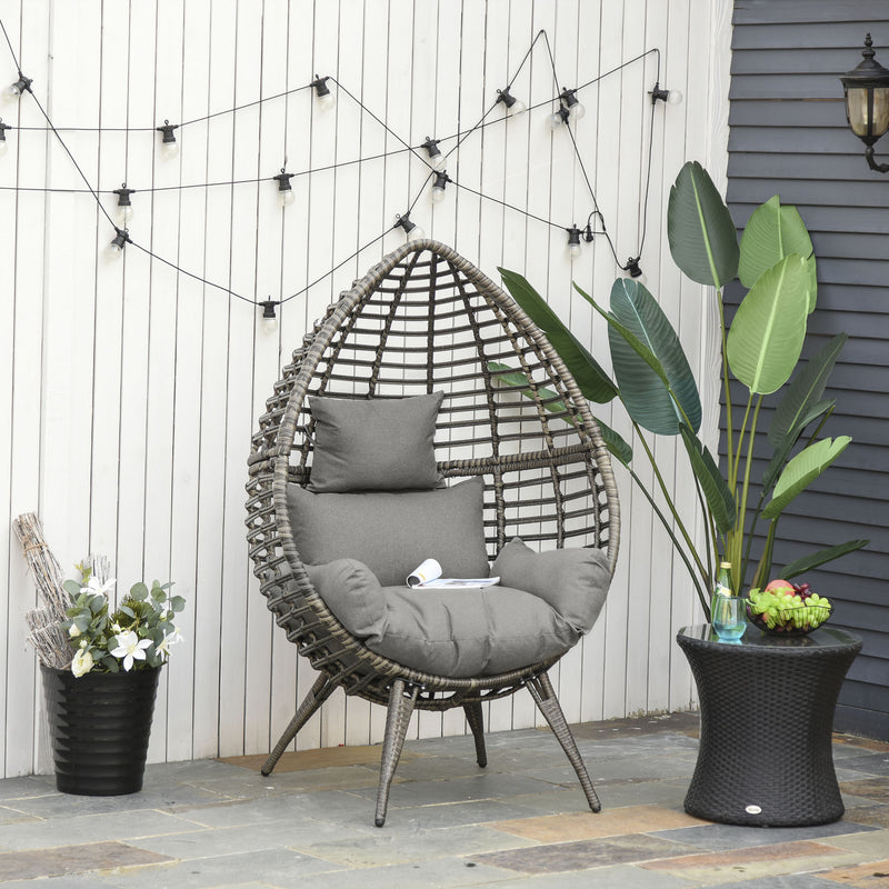 Teardrop rattan egg chair – image 2