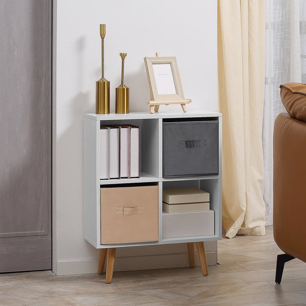White 4-cube storage unit – image 2