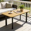 Slatted composite garden coffee table brown – image 2