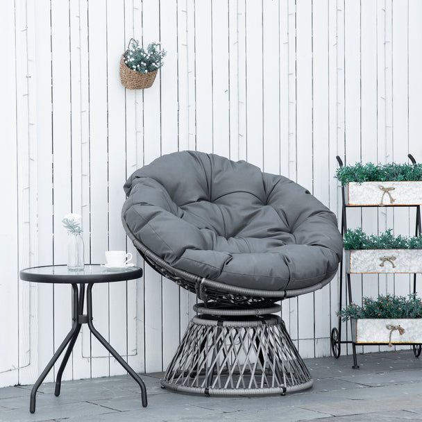 Swivel rattan papasan chair – image 2