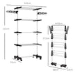 4-tier clothes airer, black – image 3