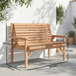 Outsunny 2 Seater Wooden Garden Bench, Slatted Patio Bench with Armrest and Backrest, Outdoor Furniture for Indoor – view 3