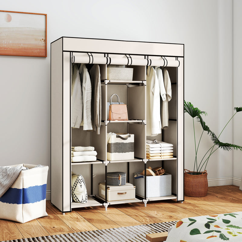 125 cm cream fabric wardrobe – image 10
