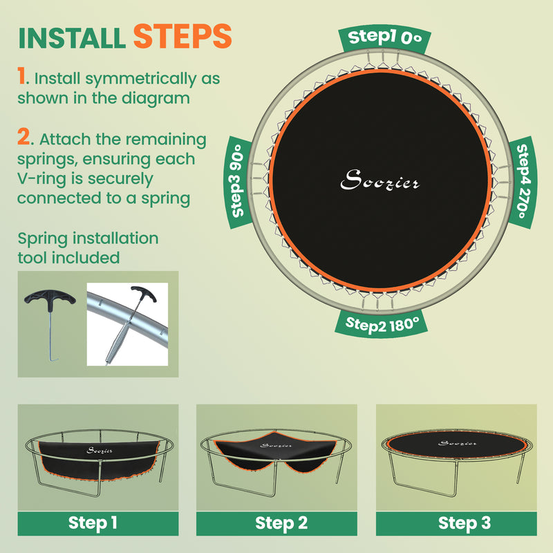Orange 12ft trampoline mat – image 5