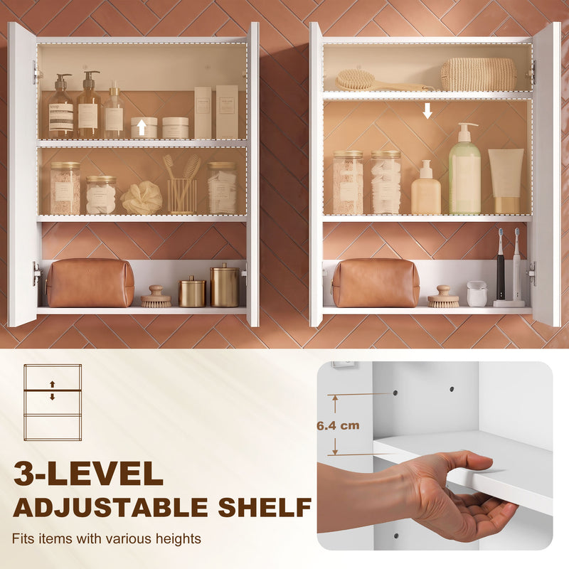 Double door mirrored bathroom cabinet – image 5