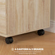 Under-desk 2-drawer filing cabinet – oak – image 5