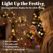 Close-up of LED lights on the Christmas figures