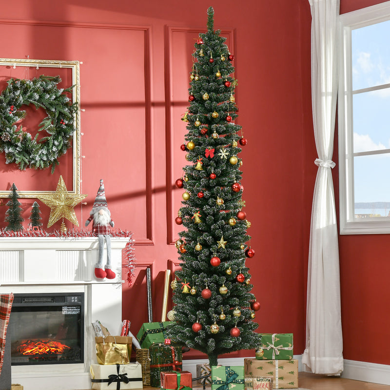 7.5ft snow-dipped pencil Christmas tree – image 2