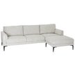 Zephra sofa with the footstool placed at the right end