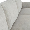 Close-up of the flecked oatmeal fabric on the Zephra sofa