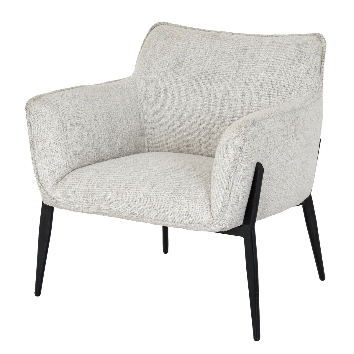 Zephra off-white armchair, three-quarter view