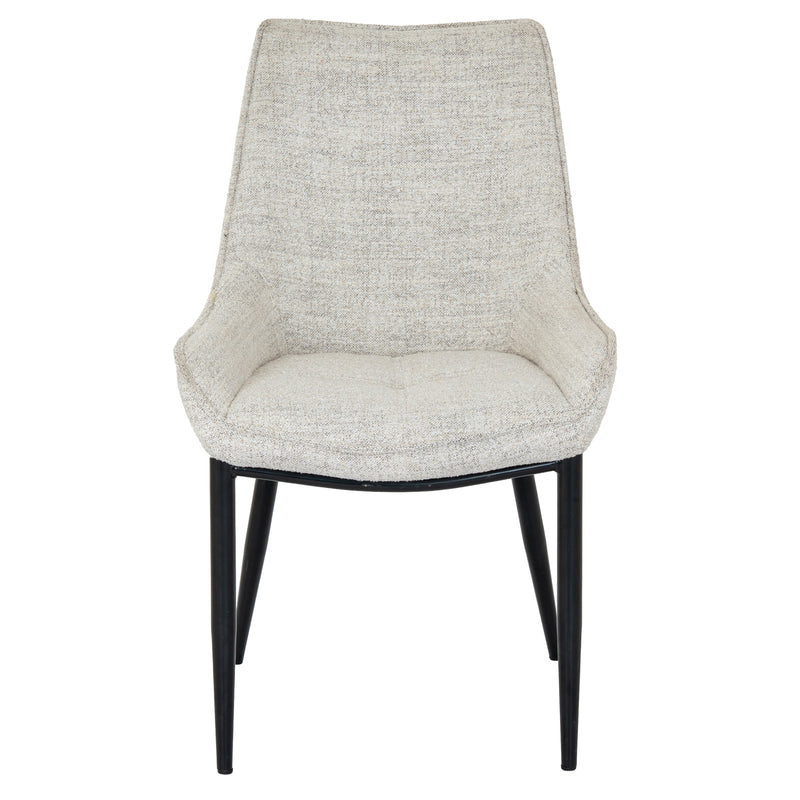 Zephra off-white dining chair, front view