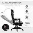 Racing gaming chair with footrest – image 5