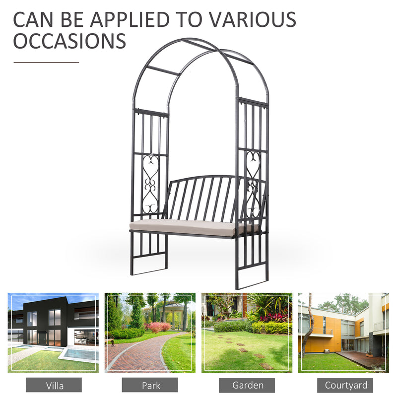 Arbour bench with cushion – image 6