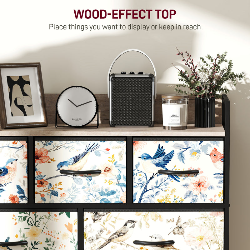 Wide 7-drawer fabric chest of drawers – image 5