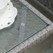 Grey rattan bistro set with glass table – image 8