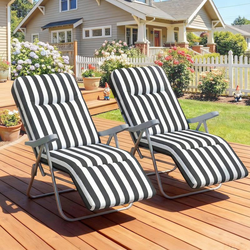 Padded garden recliners – image 9