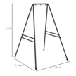 Outsunny Hammock Chair Stand, Hanging Heavy Duty Metal Frame Hammock Stand for Hanging Hammock Air Porch Swing Chair – view 3
