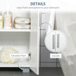 White bathroom floor cabinet – image 6