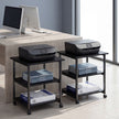 Black 3-tier mobile printer stand – image 9