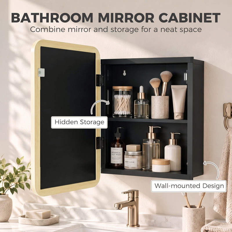 Natural wood mirror cabinet – image 4