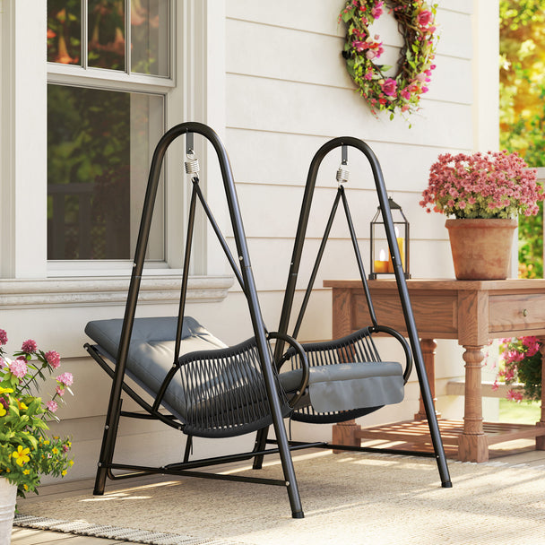 Garden swing chair with stand – image 2