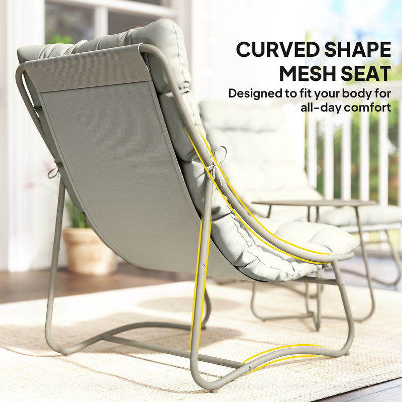 Cushioned texteline bistro set – image 6