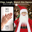 Santa figure shown singing and moving