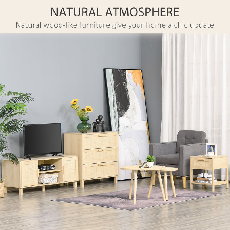 Rattan drawer bedside table – image 6