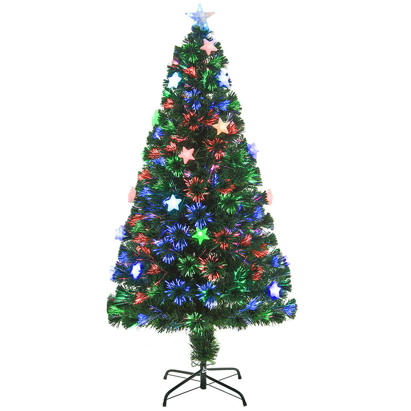5ft fibre optic Christmas tree with star lights – image 10