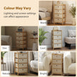 HOMCOM Chest of Drawers, 4 Fabric Drawers Narrow Dresser with Bamboo Frame, Cream White – view 9