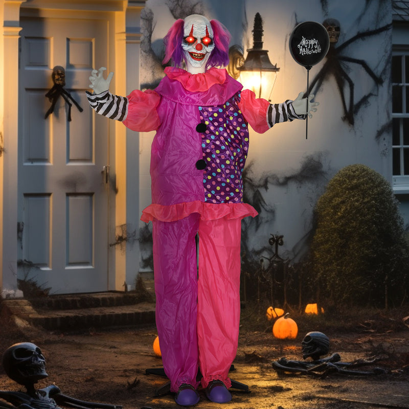 175cm Animated Clown with Glowing Red Eyes – image 8 of 9