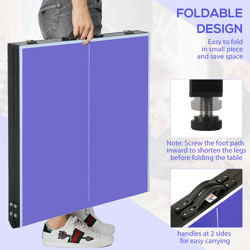 5ft folding mini table tennis table – image 5